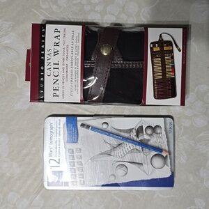 Graphite drawing pencils and Canvas pencil wrap
